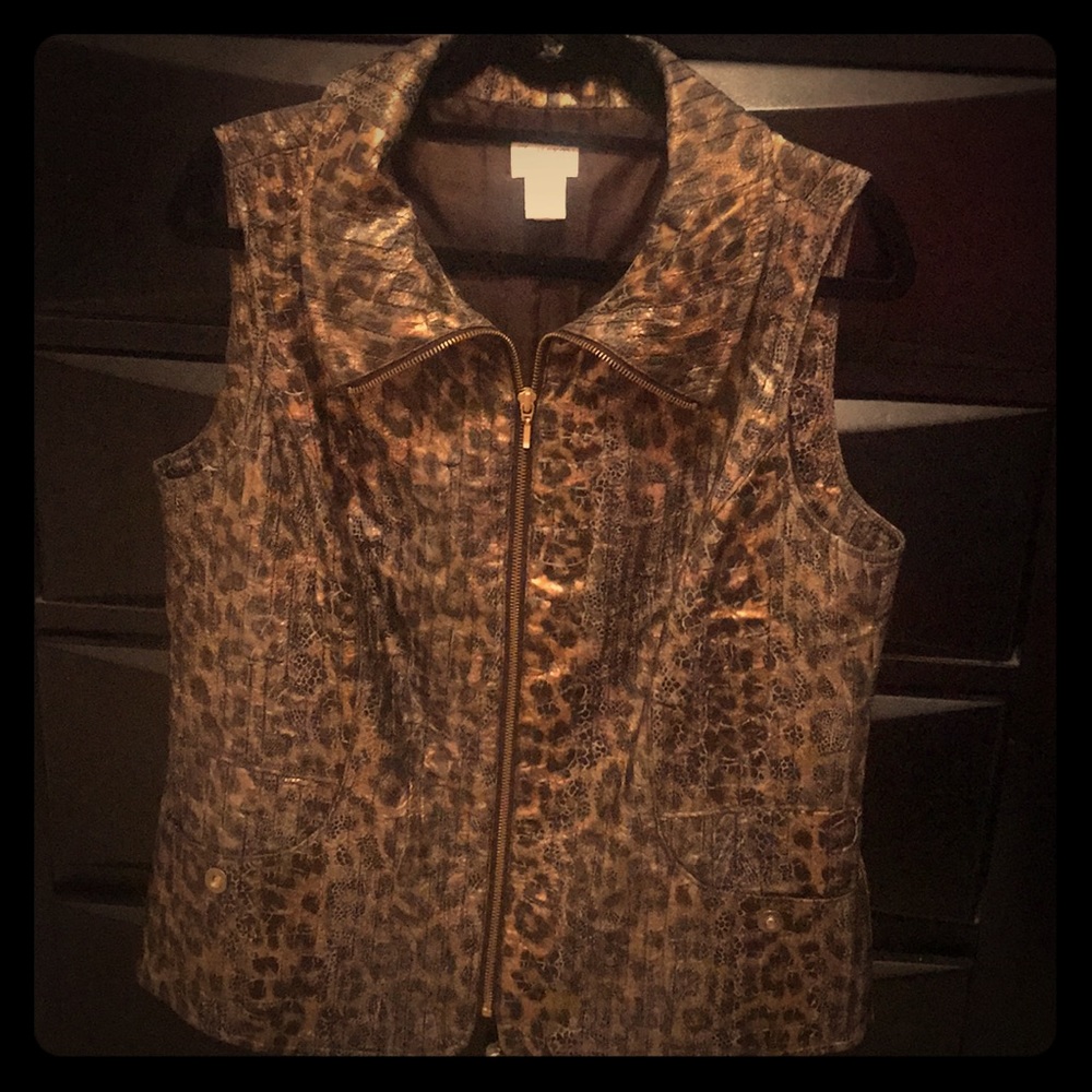Cheetah print vest